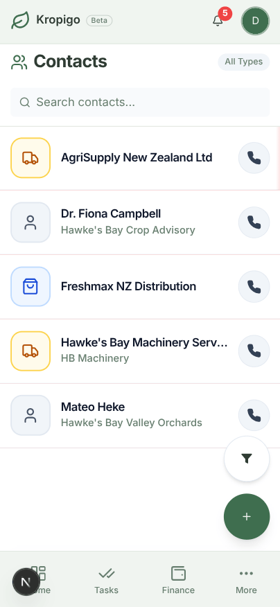Contacts: Your Suppliers and Buyers, in One Place mobile