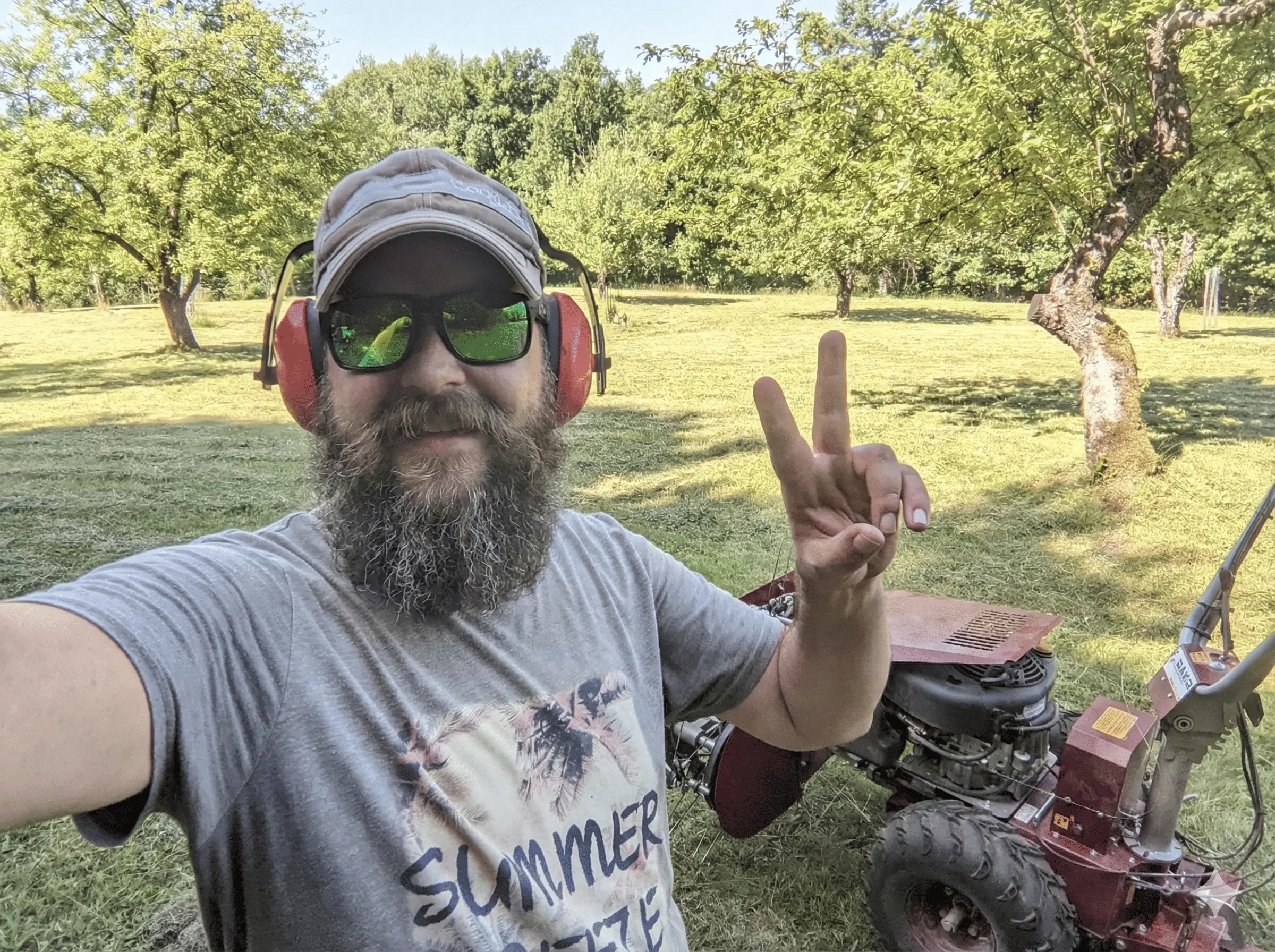 Kropigo founder in an orchard